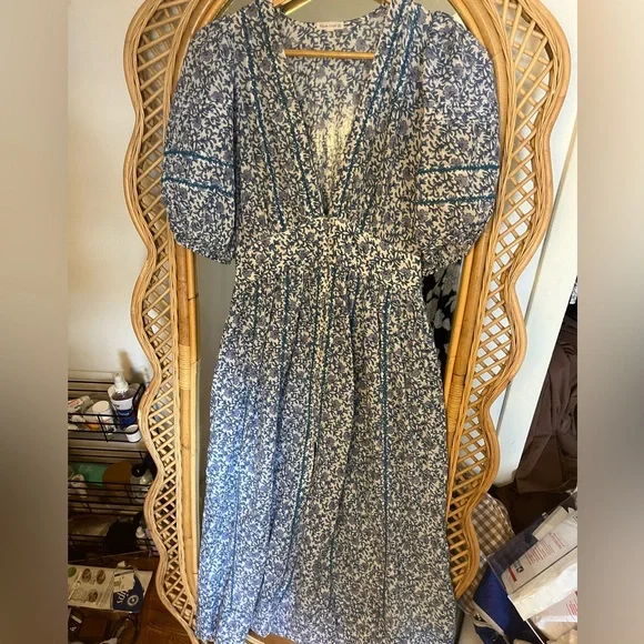 Poupette St. Barth’s Blue Floral Dress - Picture 5 of 10